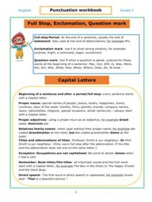 cover image of Grade 7 English: Punctuation Workbook